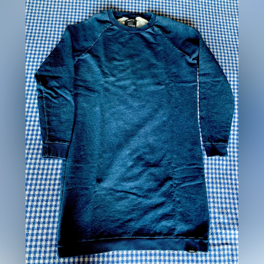 Finisterre Indigo Blue Sweatshirt Dress UK 10